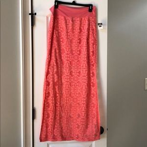 Coral Lace Skirt